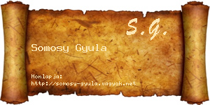 Somosy Gyula névjegykártya